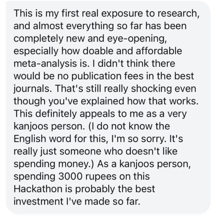 Student DM: this is probably the best investment I've made so far